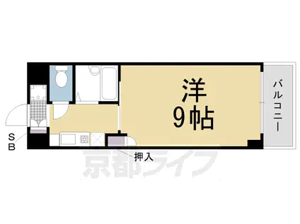 阪急電鉄京都線 大宮駅(京都) 徒歩4分 11階建 築28年(1K/8階)の間取り写真