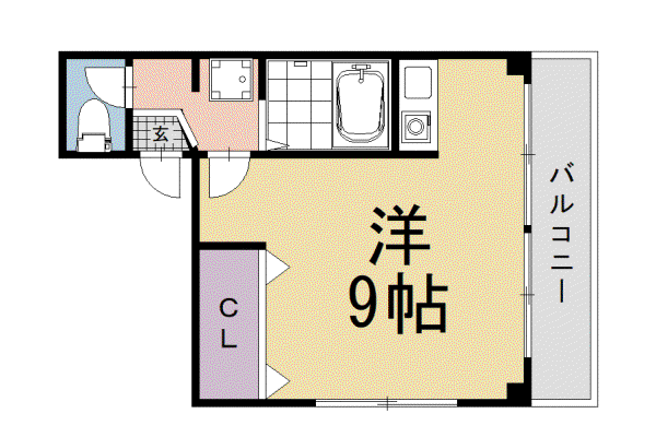 BROCADE HOUSE(1K/2階)の間取り写真