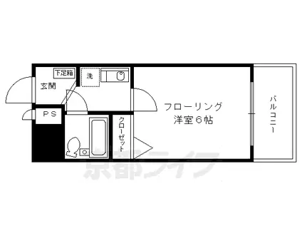 エスリード京都河原町第3(1K/7階)の間取り写真