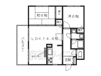 グランドパレス北園(2LDK/2階)の間取り写真