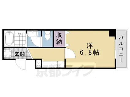 バインオーク NIC(1K/5階)の間取り写真