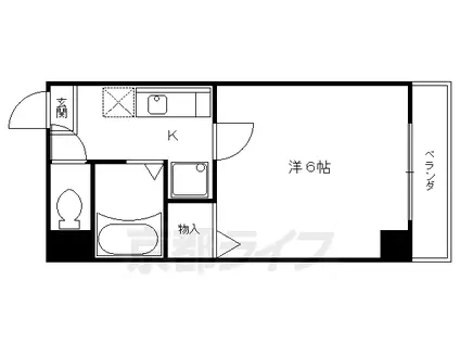 バインオーク NIC(1K/3階)の間取り写真