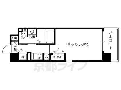 LEGAL京都四条河原町通(1K/6階)の間取り写真