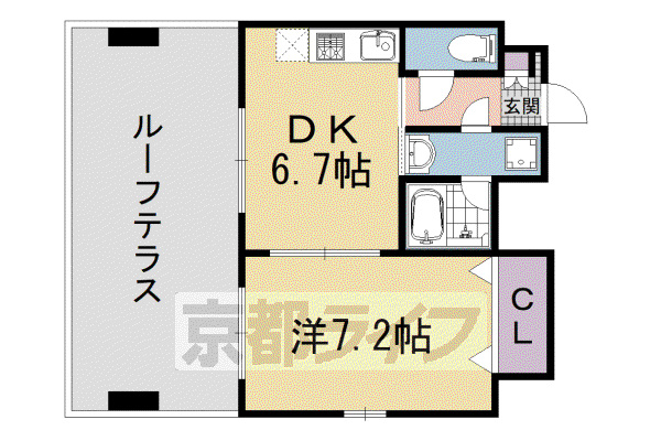アーバネックス室町(1DK/9階)の間取り写真