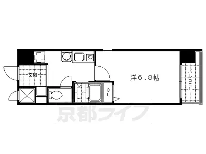 SHICATA SIX BLDG(1K/5階)の間取り写真