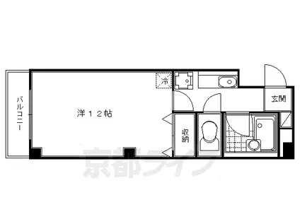ベルステージ東山(1K/3階)の間取り写真