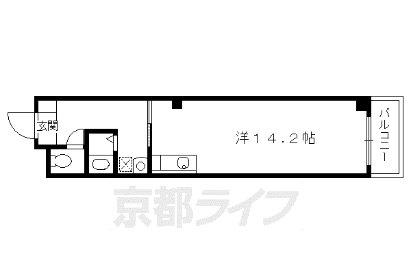 エクセタコート(1K/3階)の間取り写真