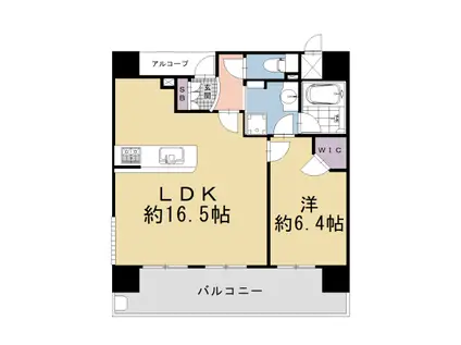 京都市烏丸線 四条駅(京都市営) 徒歩5分 11階建 築23年(1LDK/8階)の間取り写真