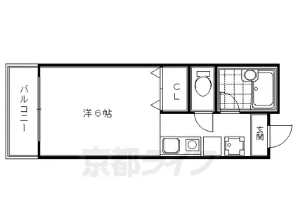 京阪電気鉄道京阪線 祇園四条駅 徒歩1分 5階建 築29年(1K/5階)の間取り写真