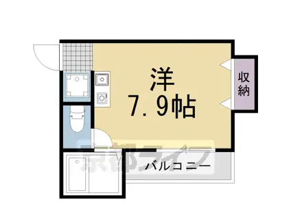 クロール二条(ワンルーム/4階)の間取り写真