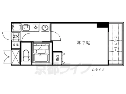 永澤金港堂ビル(1K/7階)の間取り写真
