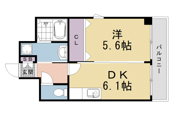 京都市烏丸線 丸太町駅(京都市営) 徒歩5分 10階建 築20年(1DK/10階)の間取り写真