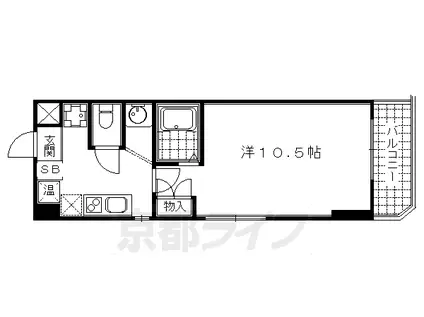 ファミユ白川(1K/1階)の間取り写真