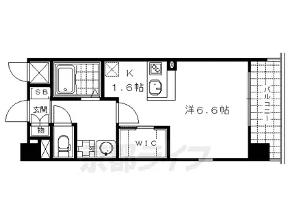 札幌市東西線 琴似駅(札幌市営) 徒歩1分 11階建 築18年(ワンルーム/6階)の間取り写真