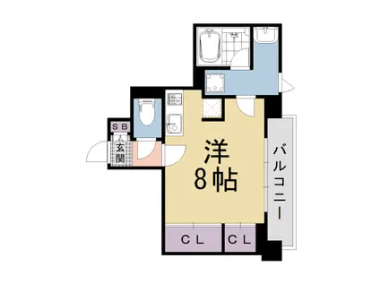 京都市烏丸線 五条駅(京都市営) 徒歩10分 14階建 築18年(ワンルーム/10階)の間取り写真