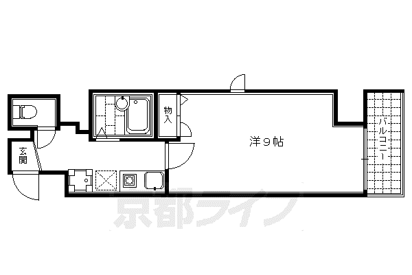 京阪電気鉄道京阪線 祇園四条駅 徒歩5分 5階建 築19年(1K/5階)の間取り写真