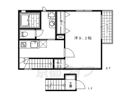 シャーメゾン壬生(1K/2階)の間取り写真