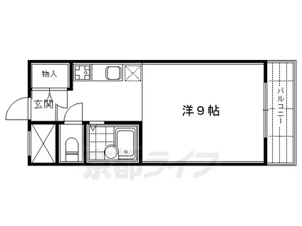 珠光ビル三条(1K/5階)の間取り写真