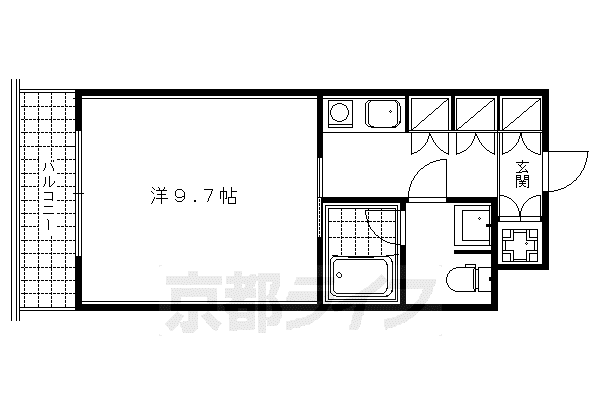 宝源ビル(1K/11階)の間取り写真