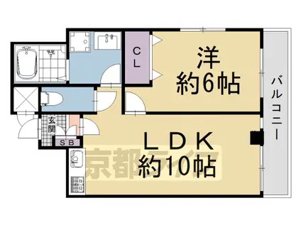 京阪電気鉄道京阪線 祇園四条駅 徒歩13分 5階建 築30年(1LDK/2階)の間取り写真