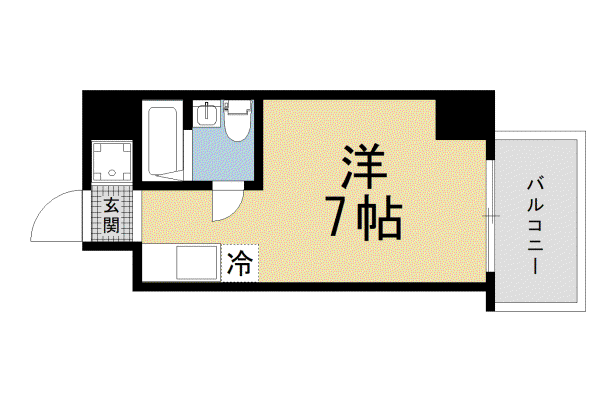 京都市烏丸線 今出川駅 徒歩5分 11階建 築32年(ワンルーム/4階)の間取り写真