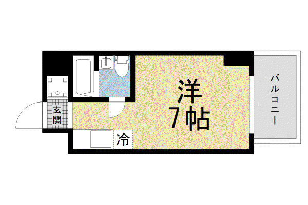 京都市烏丸線 今出川駅 徒歩5分 11階建 築32年(ワンルーム/5階)の間取り写真