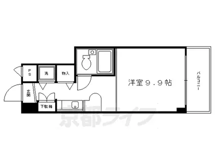 DETOM-1烏丸五条(ワンルーム/5階)の間取り写真