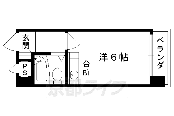 朝日プラザ鴨川1(ワンルーム/5階)の間取り写真