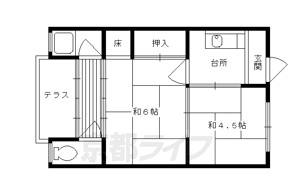 太田マンション(2K/2階)の間取り写真