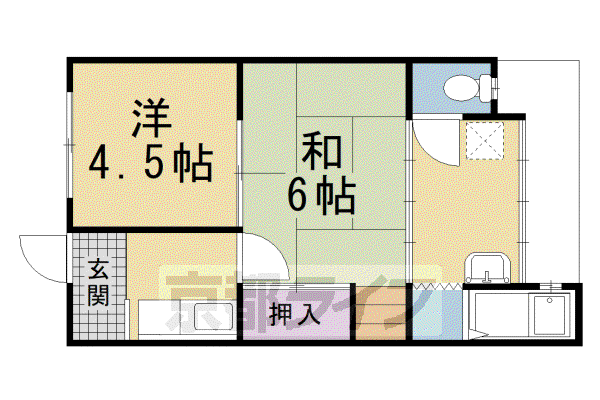 太田マンション(2K/1階)の間取り写真