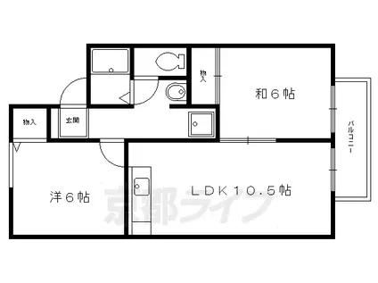 ラヴィアンローズヒル(2LDK/1階)の間取り写真