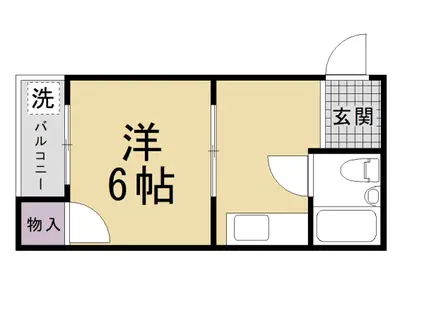 コートハウス紫明(1K/3階)の間取り写真