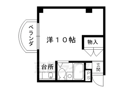 クラブハイツ(1K/2階)の間取り写真