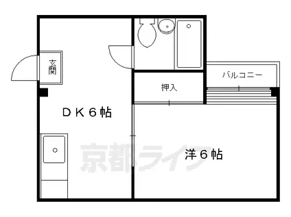 ユナイトハイツ(1DK/2階)の間取り写真