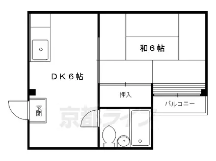 ユナイトハイツ(1DK/2階)の間取り写真