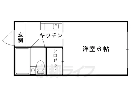 コーポ町柳(1K/2階)の間取り写真