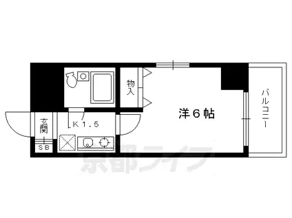 京都市烏丸線 今出川駅 徒歩14分 11階建 築38年(1K/3階)の間取り写真