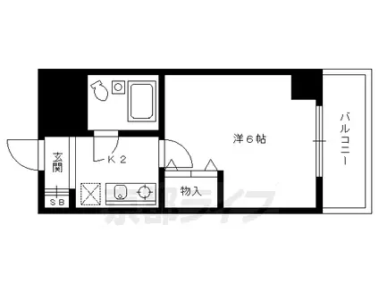 DETOM-1西陣(1K/9階)の間取り写真