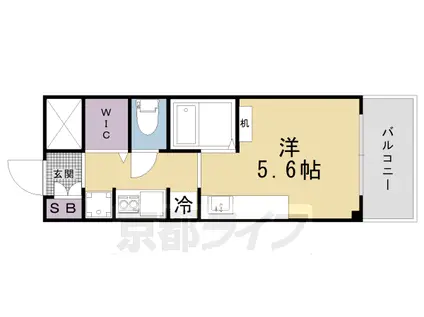 DETOM‐1西陣PARTⅢ(1K/2階)の間取り写真