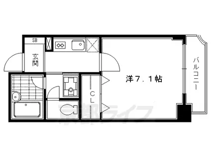 コスモ今出川(1K/5階)の間取り写真