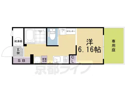 京阪電気鉄道鴨東線 出町柳駅 徒歩8分 4階建 築39年(1K/1階)の間取り写真