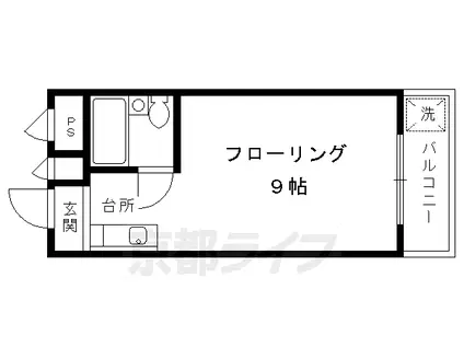 新町シャルム春奈(ワンルーム/3階)の間取り写真