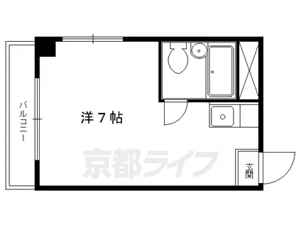 京阪電気鉄道鴨東線 神宮丸太町駅 徒歩10分 3階建 築47年(1K/3階)の間取り写真