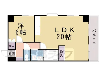 ハイムフロイデン一乗寺(1LDK/3階)の間取り写真