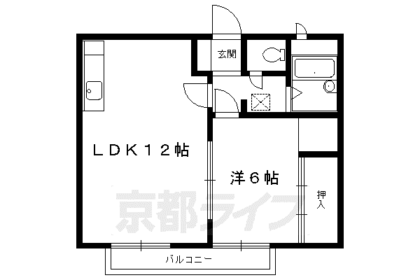 叡山電鉄 一乗寺駅 徒歩22分 2階建 築35年(1LDK/2階)の間取り写真