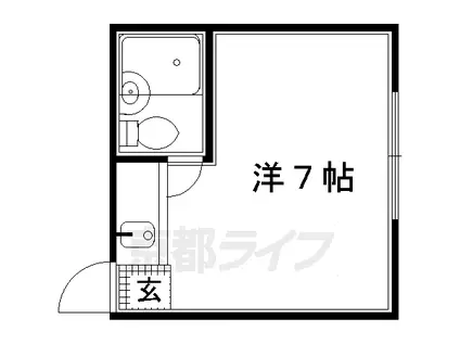 アスピリエ高野(ワンルーム/2階)の間取り写真