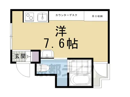 デトムワン京大前(ワンルーム/2階)の間取り写真