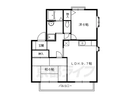 コンフォレスト(2LDK/2階)の間取り写真