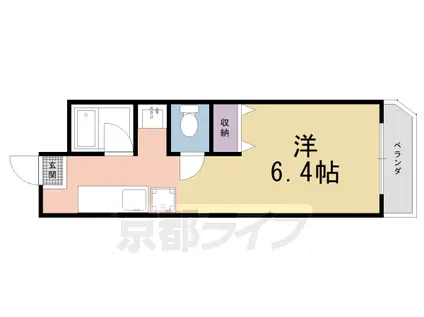 サンハイツ北山(1K/3階)の間取り写真