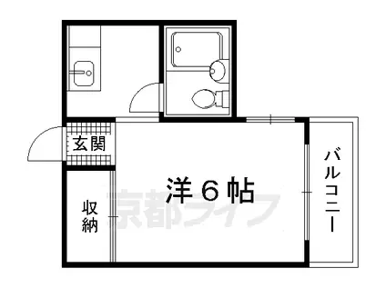 第2山鹿ハイツ(1K/1階)の間取り写真